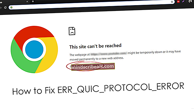 Fix: Google Chrome-feil ‘err_quic_protocol_error’