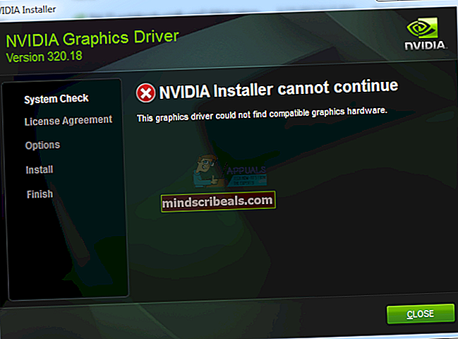 Fix: NVIDIA Geforce Experience Installer mislykkedes