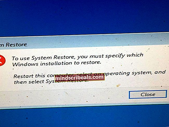 Fix: For at bruge Systemgendannelse skal du angive, hvilken Windows-installation der skal gendannes fejl
