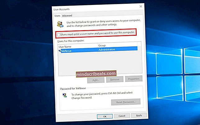 Sådan fjernes adgangskode fra Windows 10